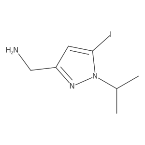 1-[5-iodo-1-(propan-2-yl)-1H-pyrazol-3-yl]methanamine结构式