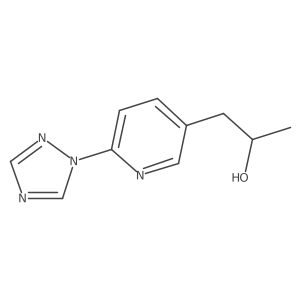 (2S)-1-[6-(1H-1,2,4-triazol-1-yl)pyridin-3-yl]propan-2-ol结构式