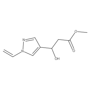 methyl (3R)-3-(1-ethenyl-1H-pyrazol-4-yl)-3-hydroxypropanoate结构式