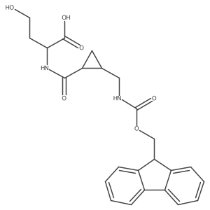 (2R)-2-{[(1RS,2SR)-2-[({[(9H-fluoren-9-yl)methoxy]carbonyl}amino)methyl]cyclopropyl]formamido}-4-hydroxybutanoic acid Structure