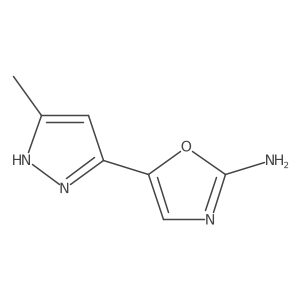5-(5-methyl-1H-pyrazol-3-yl)-1,3-oxazol-2-amine Structure
