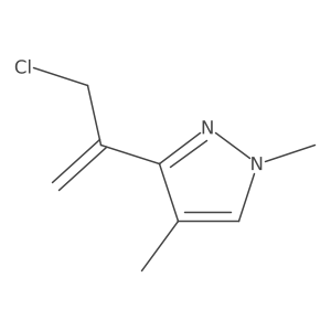 3-(3-chloroprop-1-en-2-yl)-1,4-dimethyl-1H-pyrazole Structure