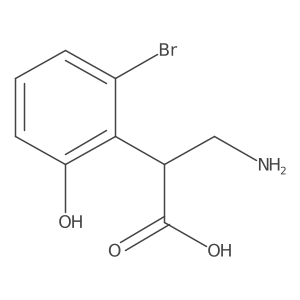 3-Amino-2-(2-bromo-6-hydroxyphenyl)propanoic acid结构式