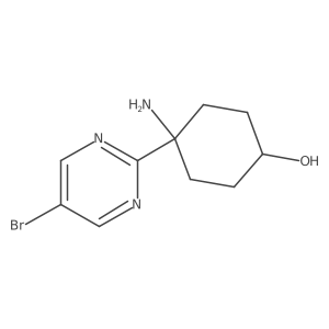 4-Amino-4-(5-bromopyrimidin-2-yl)cyclohexan-1-ol Structure