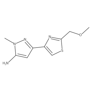 3-[2-(methoxymethyl)-1,3-thiazol-4-yl]-1-methyl-1H-pyrazol-5-amine Structure