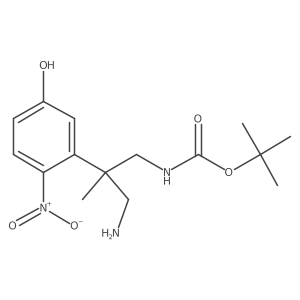 tert-butyl N-[3-amino-2-(5-hydroxy-2-nitrophenyl)-2-methylpropyl]carbamate Structure