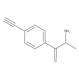 2-Amino-1-(4-ethynylphenyl)propan-1-one结构式