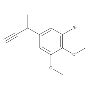 1-Bromo-5-(but-3-yn-2-yl)-2,3-dimethoxybenzene结构式