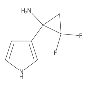 2,2-difluoro-1-(1H-pyrrol-3-yl)cyclopropan-1-amine Structure