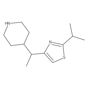 4-{1-[2-(Propan-2-yl)-1,3-thiazol-4-yl]ethyl}piperidine Structure