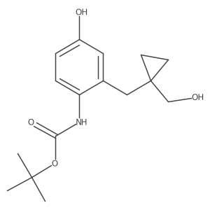 tert-butyl N-(4-hydroxy-2-{[1-(hydroxymethyl)cyclopropyl]methyl}phenyl)carbamate结构式