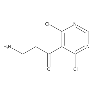 3-Amino-1-(4,6-dichloropyrimidin-5-yl)propan-1-one结构式