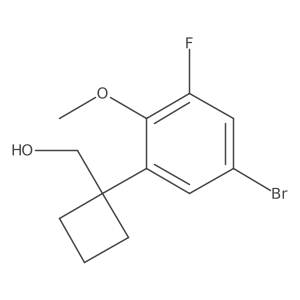 [1-(5-Bromo-3-fluoro-2-methoxyphenyl)cyclobutyl]methanol Structure