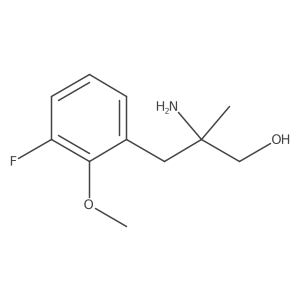 2-Amino-3-(3-fluoro-2-methoxyphenyl)-2-methylpropan-1-ol结构式