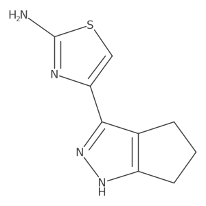 4-{1H,4H,5H,6H-cyclopenta[c]pyrazol-3-yl}-1,3-thiazol-2-amine结构式