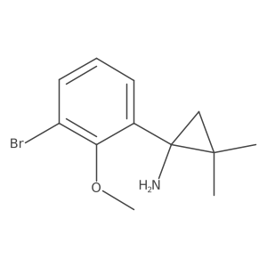 1-(3-Bromo-2-methoxyphenyl)-2,2-dimethylcyclopropan-1-amine Structure