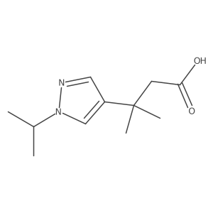 3-methyl-3-[1-(propan-2-yl)-1H-pyrazol-4-yl]butanoic acid Structure