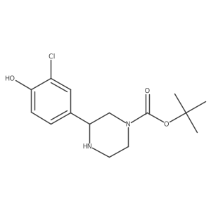 Tert-butyl 3-(3-chloro-4-hydroxyphenyl)piperazine-1-carboxylate Structure