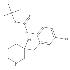 tert-butyl N-{4-hydroxy-2-[(3-hydroxypiperidin-3-yl)methyl]phenyl}carbamate Structure