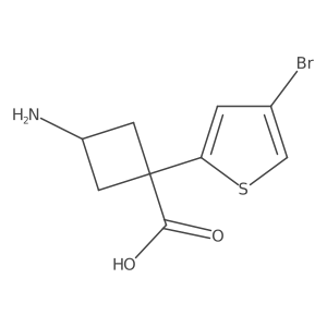 3-Amino-1-(4-bromothiophen-2-yl)cyclobutane-1-carboxylic acid Structure