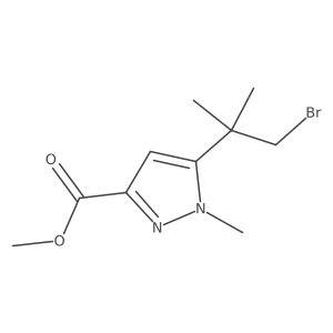 methyl 5-(1-bromo-2-methylpropan-2-yl)-1-methyl-1H-pyrazole-3-carboxylate结构式