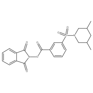 1,3-dioxo-2,3-dihydro-1H-isoindol-2-yl 3-[(3,5-dimethylpiperidin-1-yl)sulfonyl]benzoate结构式