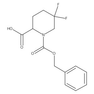 (S)-1-((Benzyloxy)carbonyl)-5,5-difluoropiperidine-2-carboxylic acid Structure
