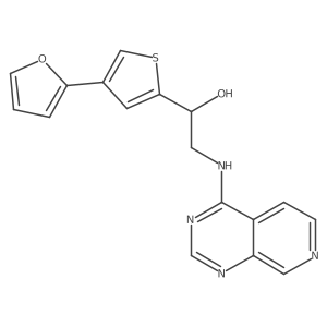 1-[4-(Furan-2-yl)thiophen-2-yl]-2-({pyrido[3,4-d]pyrimidin-4-yl}amino)ethan-1-ol结构式