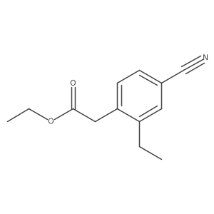 Ethyl 2-(4-cyano-2-ethylphenyl)acetate结构式