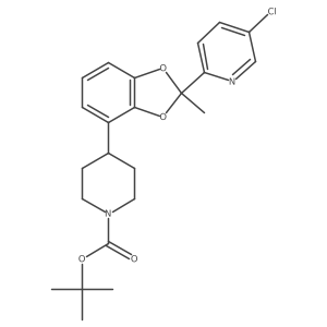 1,1-Dimethylethyl 4-[2-(5-chloro-2-pyridinyl)-2-methyl-1,3-benzodioxol-4-yl]-1-piperidinecarboxylate结构式