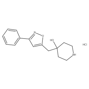 4-[(3-Phenyl-1,2-oxazol-5-yl)methyl]piperidin-4-ol;hydrochloride结构式