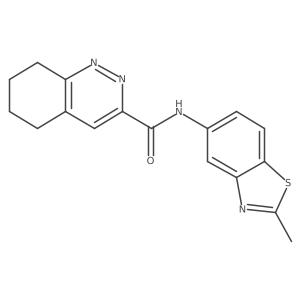 N-(2-Methyl-1,3-benzothiazol-5-yl)-5,6,7,8-tetrahydrocinnoline-3-carboxamide结构式