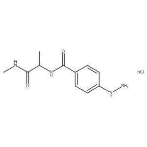 (2S)-2-[(4-hydrazinylphenyl)formamido]-N-methylpropanamide hydrochloride Structure