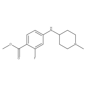 Methyl 2-fluoro-4-((1-methylpiperidin-4-yl)amino)benzoate结构式