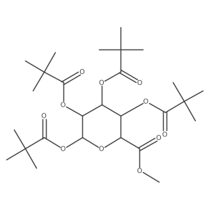 (3R,4S,5S,6S)-6-(Methoxycarbonyl)tetrahydro-2H-pyran-2,3,4,5-tetrayl tetrakis(2,2-dimethylpropanoate) Structure