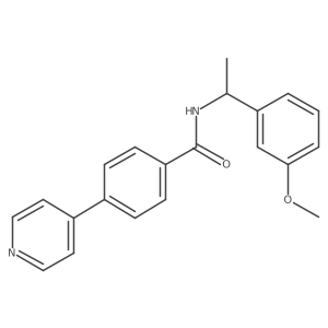 N-[1-(3-methoxyphenyl)ethyl]-4-(pyridin-4-yl)benzamide Structure