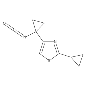 2-Cyclopropyl-4-(1-isocyanatocyclopropyl)-1,3-thiazole结构式