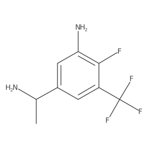 (R)-5-(1-Aminoethyl)-2-fluoro-3-(trifluoromethyl)aniline结构式