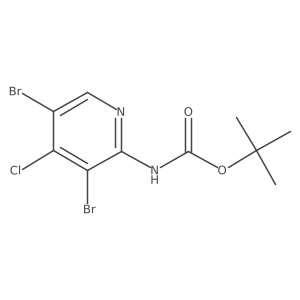tert-butyl N-(3,5-dibromo-4-chloropyridin-2-yl)carbamate Structure