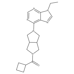 6-{5-cyclobutanecarbonyl-octahydropyrrolo[3,4-c]pyrrol-2-yl}-9-ethyl-9H-purine结构式