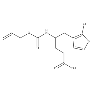 5-(2-Chlorothiophen-3-yl)-4-{[(prop-2-en-1-yloxy)carbonyl]amino}pentanoic acid结构式