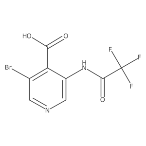 3-Bromo-5-(2,2,2-trifluoroacetamido)pyridine-4-carboxylic acid结构式
