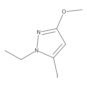 1-Ethyl-5-iodo-3-methoxy-1H-pyrazole结构式