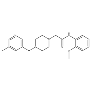 N-(2-methoxyphenyl)-2-{4-[(5-methylpyridin-3-yl)methyl]piperazin-1-yl}acetamide结构式