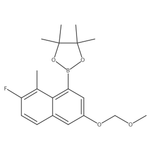2-[7-Fluoro-3-(methoxymethoxy)-8-methylnaphthalen-1-yl]-4,4,5,5-tetramethyl-1,3,2-dioxaborolane结构式