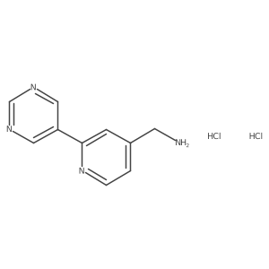 1-[2-(Pyrimidin-5-yl)pyridin-4-yl]methanamine dihydrochloride结构式