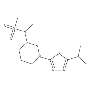 N-methyl-N-{1-[5-(propan-2-yl)-1,3,4-thiadiazol-2-yl]piperidin-3-yl}methanesulfonamide结构式