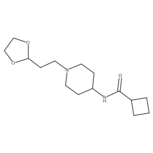 N-{1-[2-(1,3-dioxolan-2-yl)ethyl]piperidin-4-yl}cyclobutanecarboxamide Structure