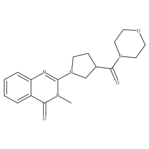 3-Methyl-2-[3-(morpholine-4-carbonyl)pyrrolidin-1-yl]-3,4-dihydroquinazolin-4-one Structure