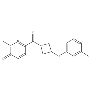 2-Methyl-6-{3-[(2-methylpyridin-4-yl)oxy]azetidine-1-carbonyl}-2,3-dihydropyridazin-3-one结构式